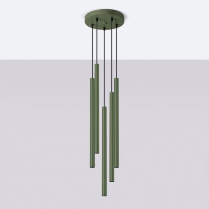 Pastelo Pendant lamp 5P olive green Image 2