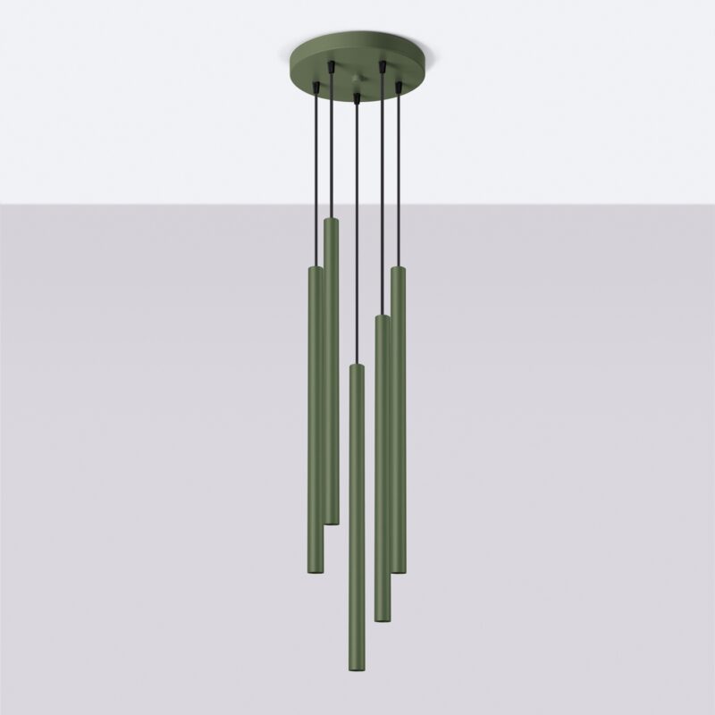 Pastelo Pendant lamp 5P olive green Image 2