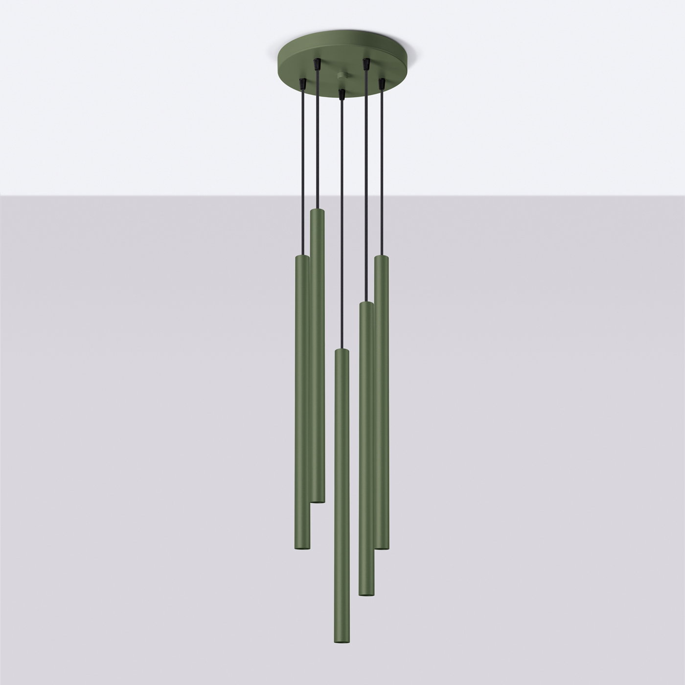 Pastelo Pendant lamp 5P olive green Image 2 Pastelo Pendant lamp 5P olive green Image 2