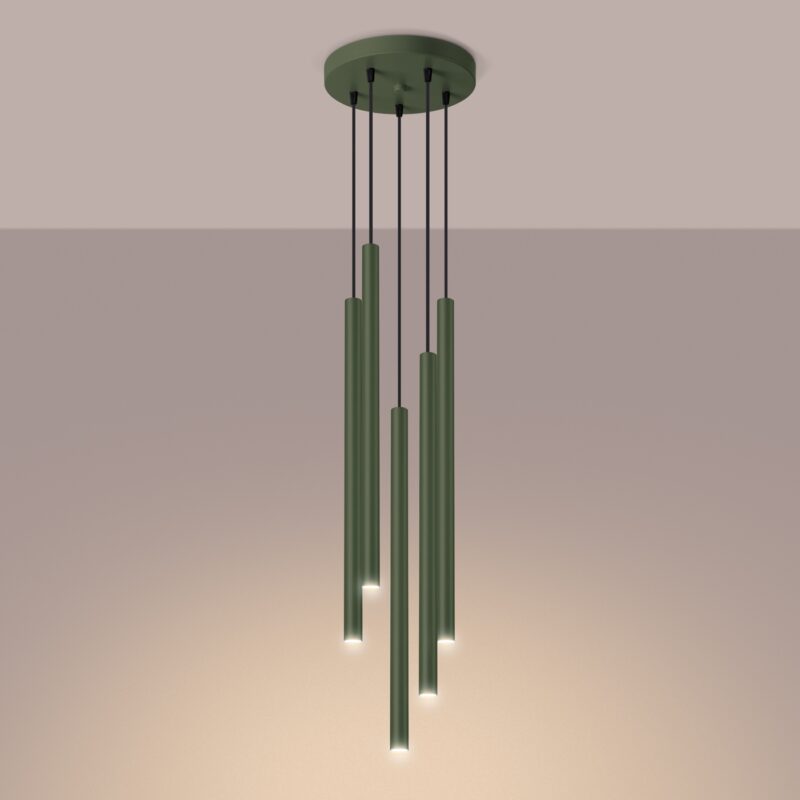 Pastelo Pendant lamp 5P olive green Image 3