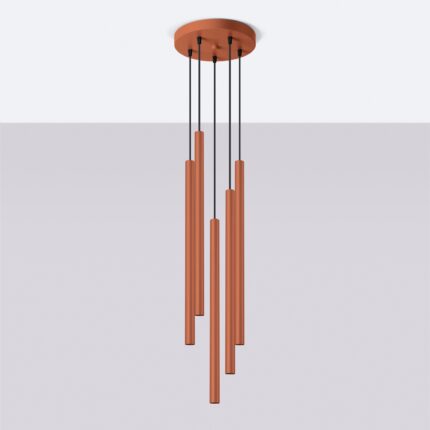 Pastelo Pendant lamp 5P red ochre Image 2