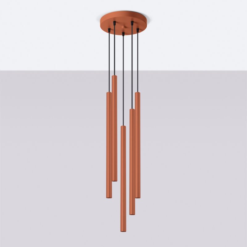 Pastelo Pendant lamp 5P red ochre Image 2