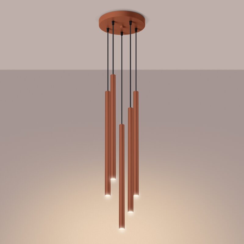 Pastelo Pendant lamp 5P red ochre Image 3