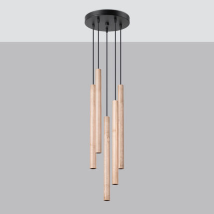 Pastelo Pendant lamp 5P wood Image 2