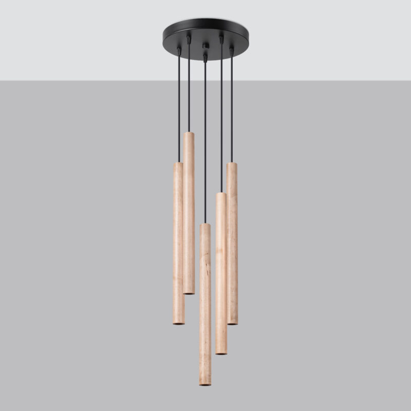 Pastelo Pendant lamp 5P wood Image 2