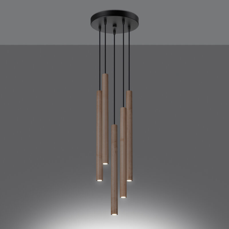 Pastelo Pendant lamp 5P wood Image 3