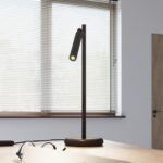 Vaslow Black Desk Lamp, Adjustable Spot, G9 Lamp Holder, 43cm Height
