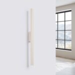 Vaslow Up And Down Tube Wall Light, Beige, 2 Lamp, 50cm Height