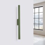 Vaslow Up And Down Tube Wall Lamp, Olive Green, 2 Light, 50cm Height