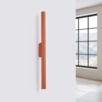 Vaslow Up And Down Tube Wall Light, Ochre Terracotta, 2 Lamp, 50cm Height