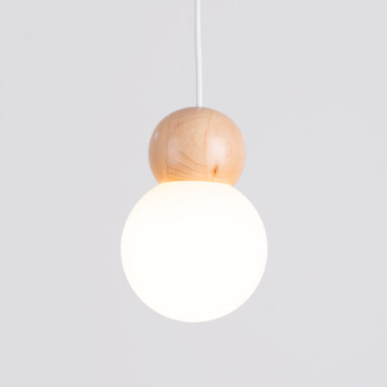Pekka Pendant lamp 1 white/natural wood Image 8
