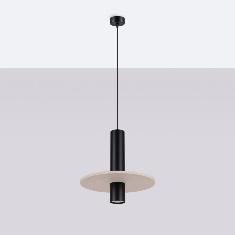 Pelta Pendant lamp 1 black/beige Image 3