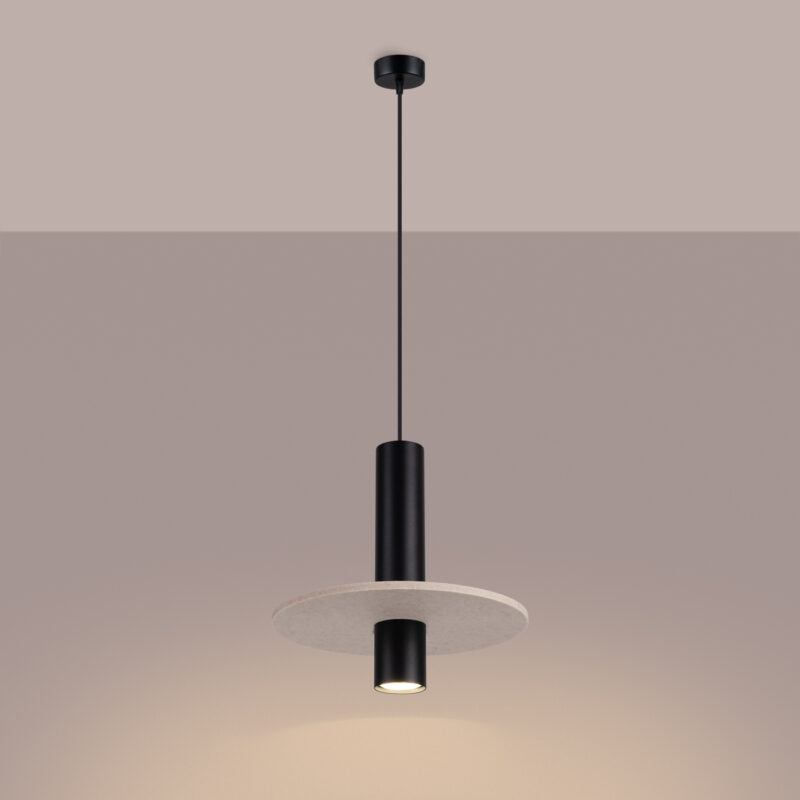 Pelta Pendant lamp 1 black/beige Image 4