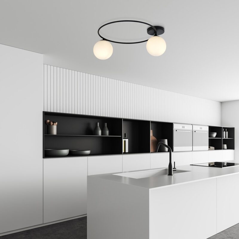 Proa 2 Bl Opal Ceiling Lamp Image 2