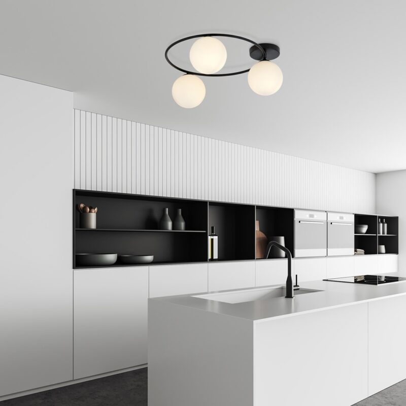 Proa 3 Bl Opal Ceiling Lamp Image 2