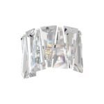 Puntes Crystal Wall Light, Chrome, 1 Lamp, Glass, 25.6cm Wide