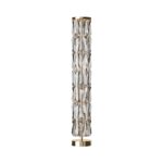 Puntes Gold Floor lamp, Crystal Glass, Metal, 8 Light, 126.5cm Height
