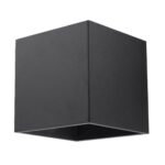 Kwad Black Square Wall Light, 1 Lamp, Metal, G9, 10cm Wide