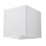 Kwad White Square Wall Lamp, 1 Light, Metal, G9, 10cm Wide