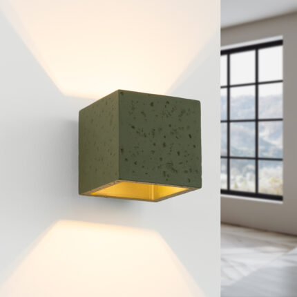 Quad Wall lamp concrete olive green Image 3