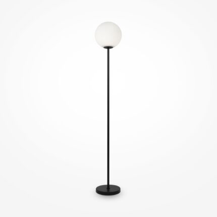 Ring Black Floor lamp, Metal