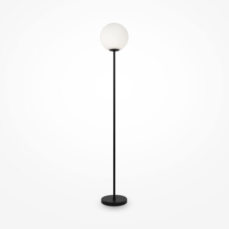 Ring Black Floor lamp, Metal