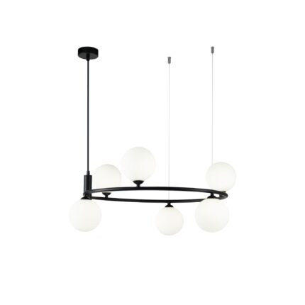 Ring Black Pendant luminaire , Metal
