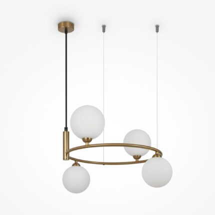 Ring Brass Pendant luminaire , Metal