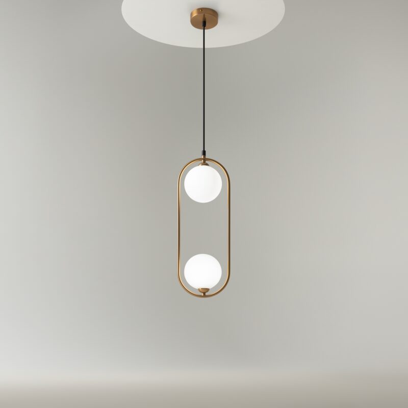 Ring Brass Pendant luminaire , Metal Image 7
