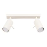 Oringo 2 Lamp Ceiling Spotlight, Beige, Metal Bar, Adjustable Heads, 30cm Length