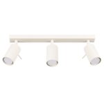 Oringo 3 Lamp Ceiling Spotlight, Beige, Metal Bar, Adjustable Heads, 45cm Length