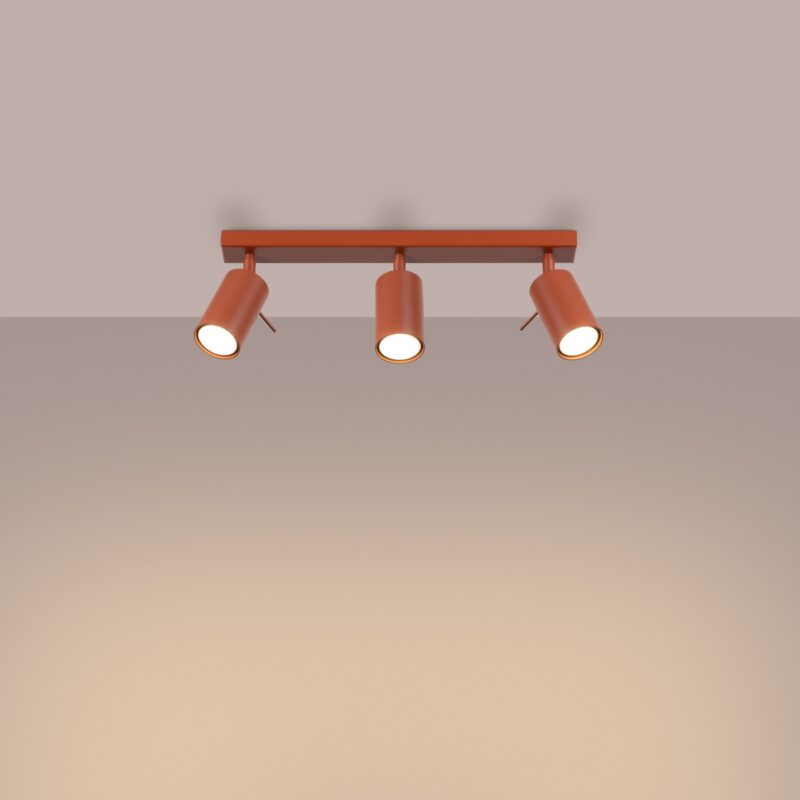 Ring Ceiling lamp 3L red ochra Image 3
