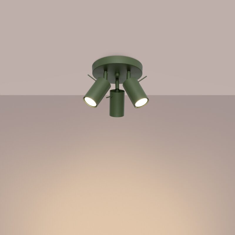 Ring Ceiling lamp 3P olive green Image 3
