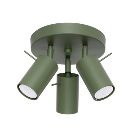 Ring Ceiling lamp 3P olive green