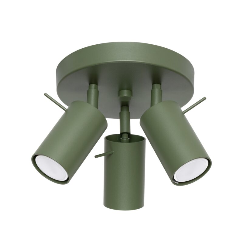 Ring Ceiling lamp 3P olive green