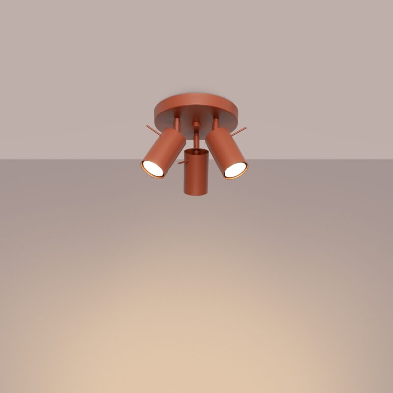 Ring Ceiling lamp 3P red ochra Image 3