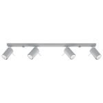 Oringo 4 Lamp Ceiling Spotlight, Grey, Metal Bar, Adjustable Heads, 80cm Length
