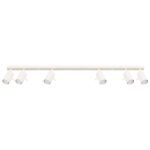 Oringo 6 Lamp Ceiling Spotlight, Beige, Metal Bar, Adjustable Heads, 117cm Length