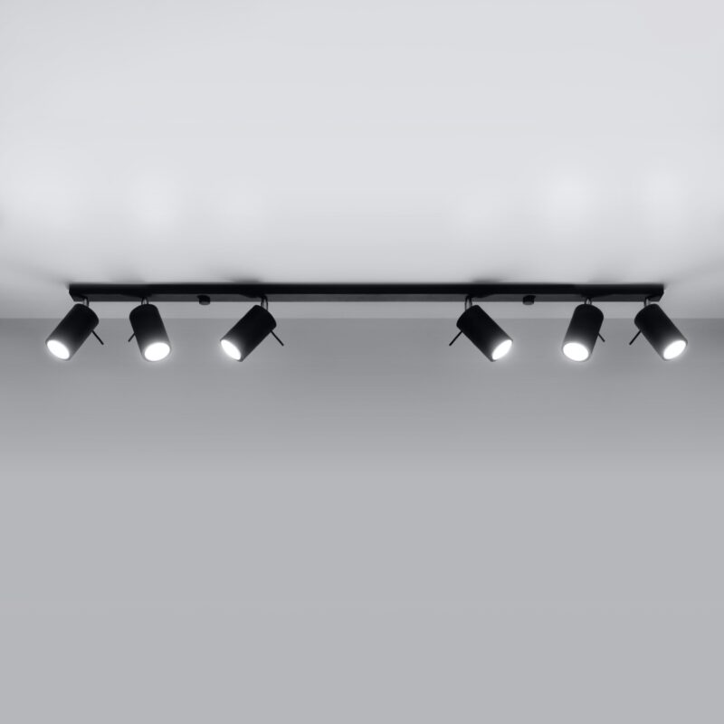Ring Ceiling lamp 6L black Image 2