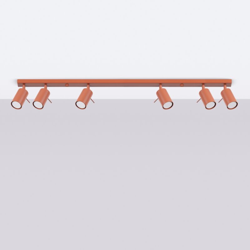 Ring Ceiling lamp 6L red ochra Image 2