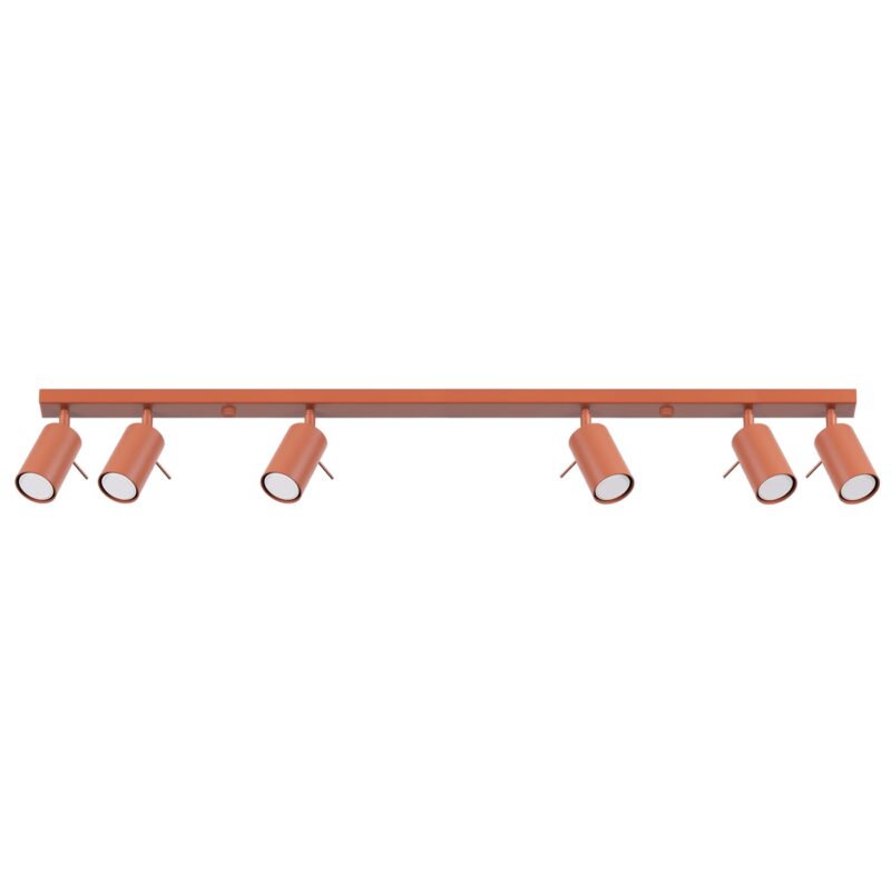 Ring Ceiling lamp 6L red ochra