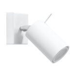 Oringo 1 Light Wall Spotlight, White, Adjustable Head, Metal, 8cm Wide