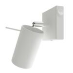 Oringo Wall Spotlight With Switch, White Metal, Adjustable Head, GU10, 8cm Wide