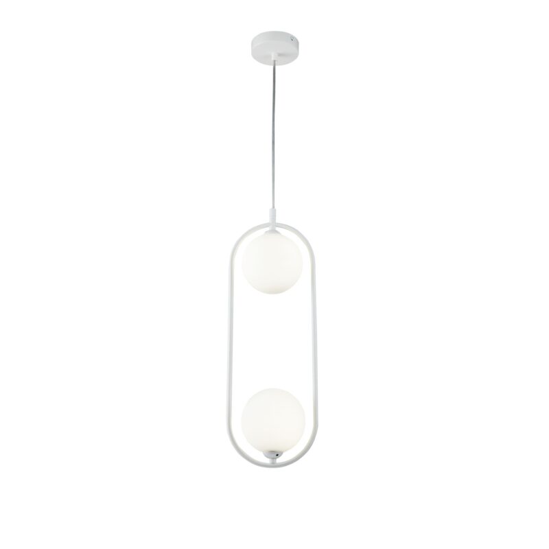 Ring White Pendant luminaire , Metal