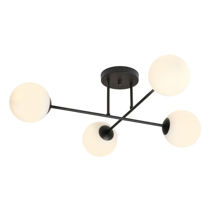 Rome 4 Bl Opal Ceiling Lamp Image 2