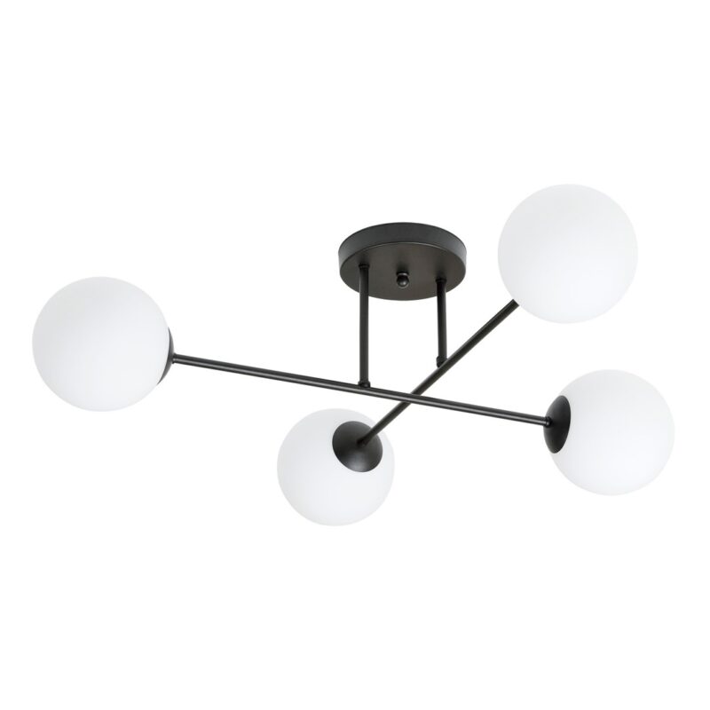 Rome 4 Bl Opal Ceiling Lamp