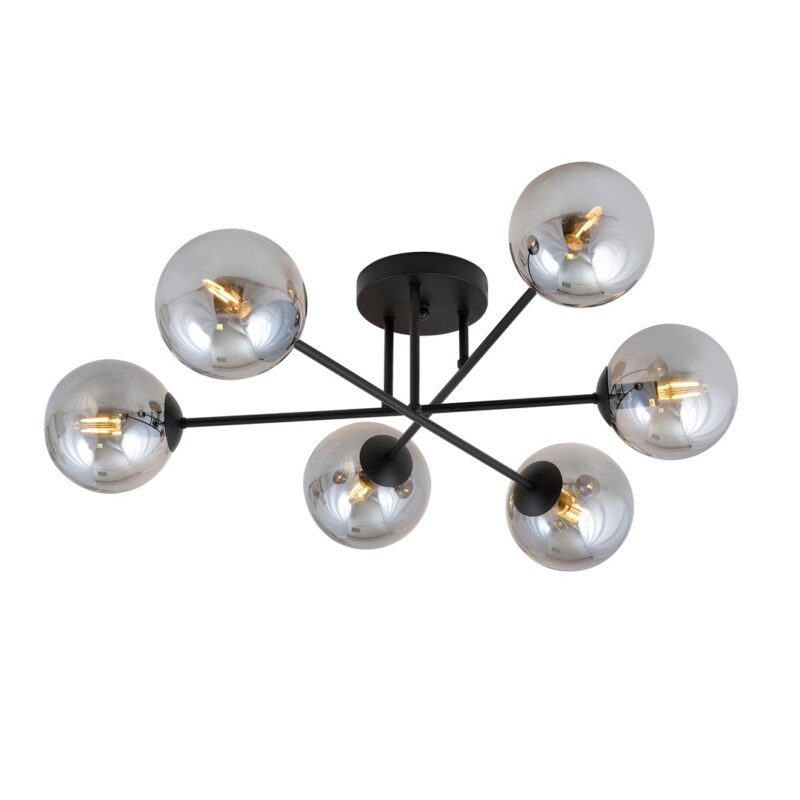 Rome 6 Bl GraFinton Ceiling Lamp