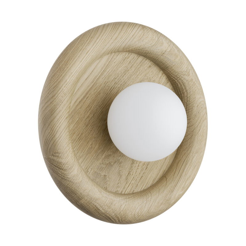 Rondas 1-Light Wall Sconce, Light Natural Oak, Opal Image 6