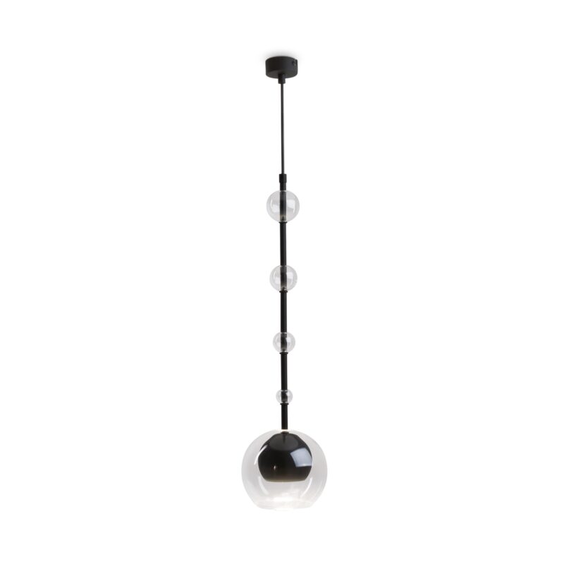 Ros Black Pendant luminaire , Metal