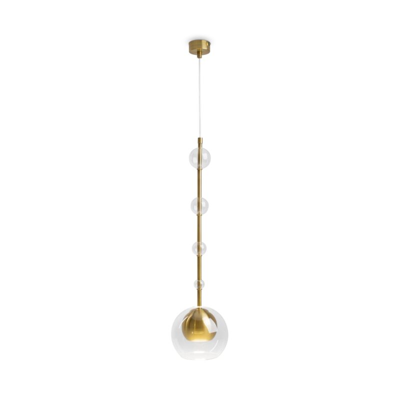 Ros Brass Pendant luminaire , Metal